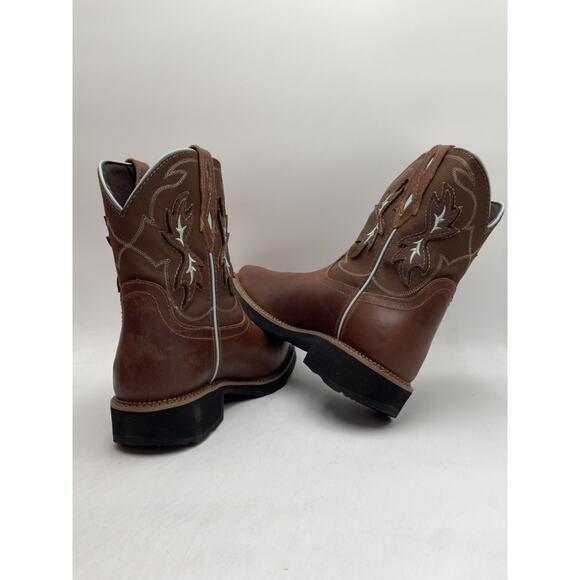 Justin GY9960 CHISEL Women's NEW Nano Composite-Toe Boot Brown US Size 11 - Picture 8 of 11